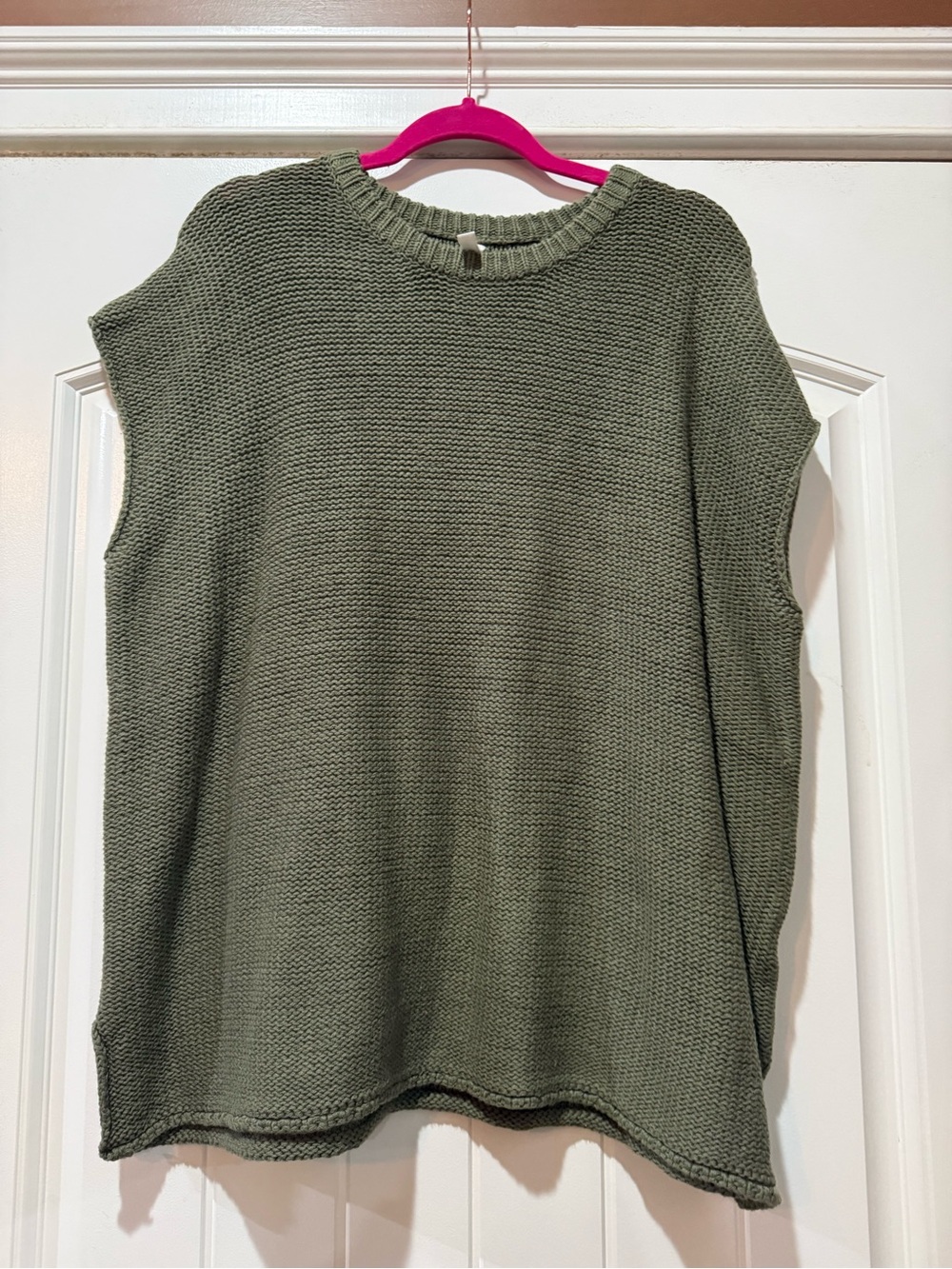NWOT. Wishlist Olive Green Knit Sleeveless Sweater